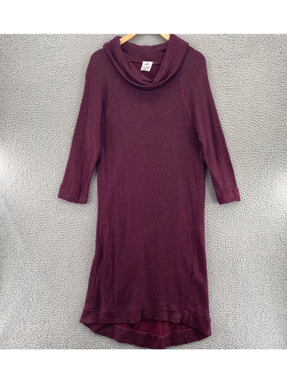 Michael Stars Dress Womens Medium Evereve Burgundy Cowl Neck Long Sleeve Knit
